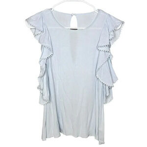 Rebecca Minkoff Monsoon Top Fountain Blue Style# C1750320 Sz. S